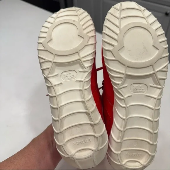 Moncler Women’s Red Sneakers / Running Shoes Sz US 8 EU 38 EUC